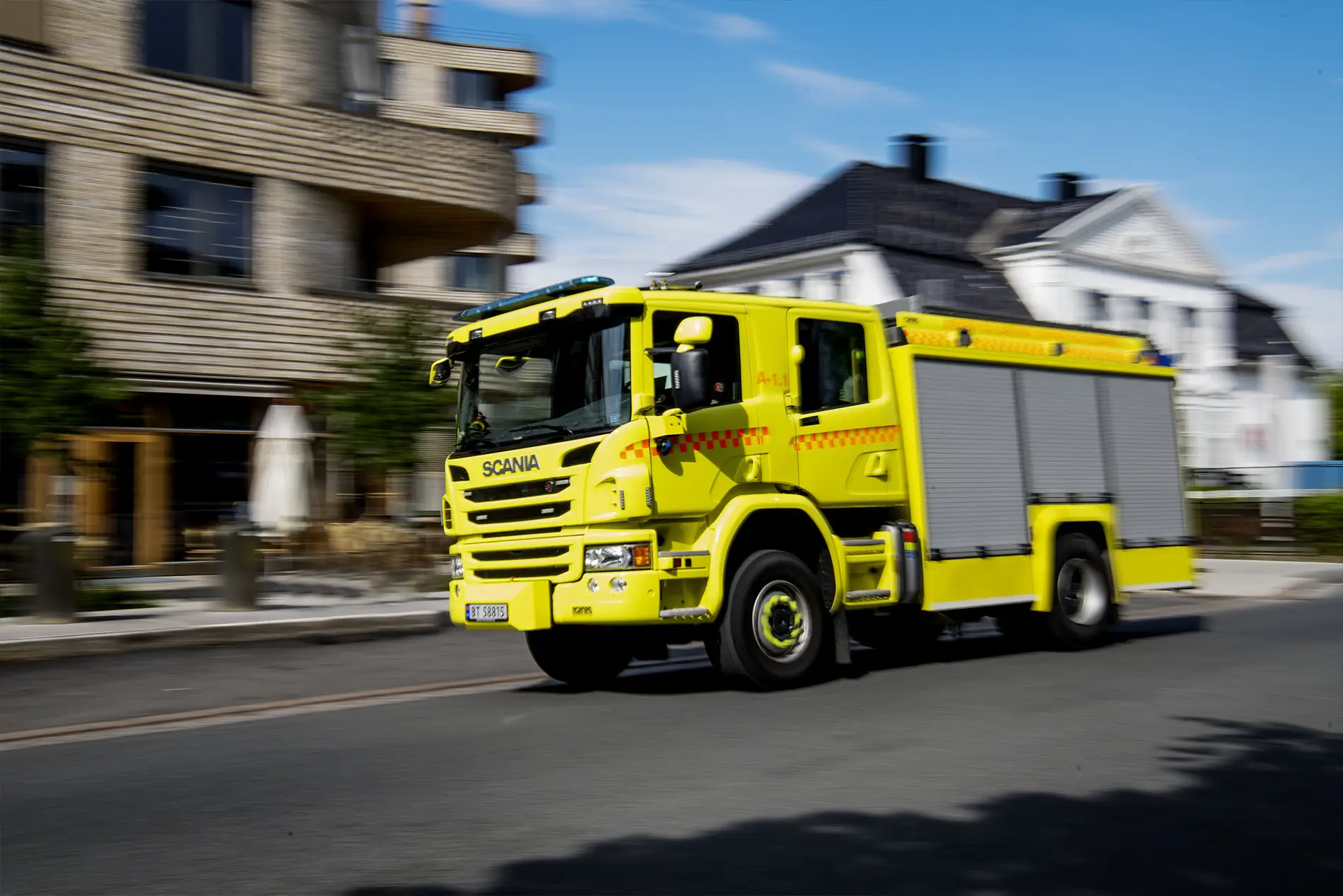 Brannmannskap på utrykning